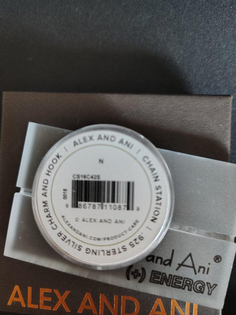 Alex and Ani Sterling Silver Initial N Charm  907 - Picture 3 of 3